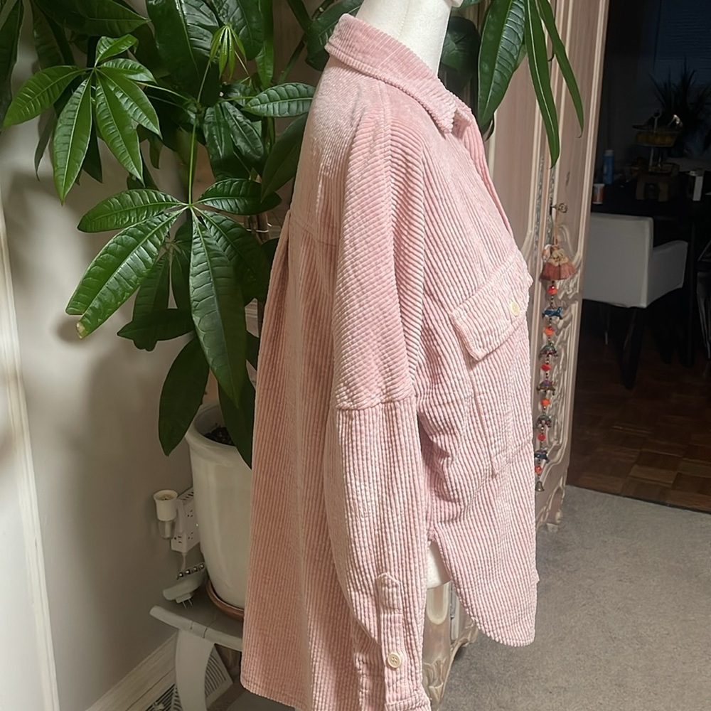 🤑 Free People x CP Shades Oversized Corduroy Button Down Shirt - Picture 5 of 12
